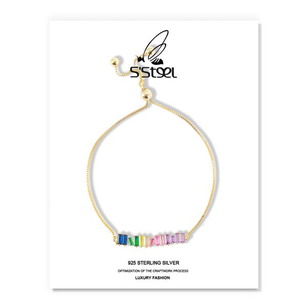 s'steel color zircon bracelets 925 sterling silver for women fashion accessories luxury designer gold bracelet fine jewellery 1028, Black
s'steel color zircon bracelets 925 sterling silver for women fashion accessories luxury designer gold bracelet fine jewellery 1028, Black