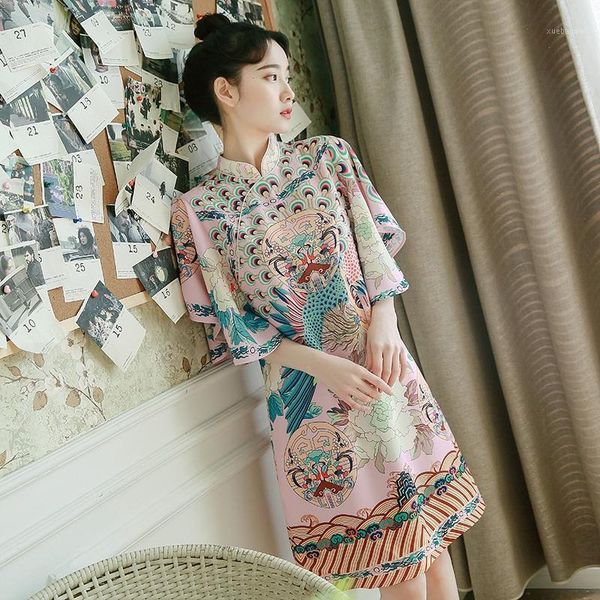 2020 summer pink young girls dresses elegant fashion loose chinese new year traditional improved cheongsam qipao women's clothes1, Red
2020 summer pink young girls dresses elegant fashion loose chinese new year traditional improved cheongsam qipao women's clothes1, Red