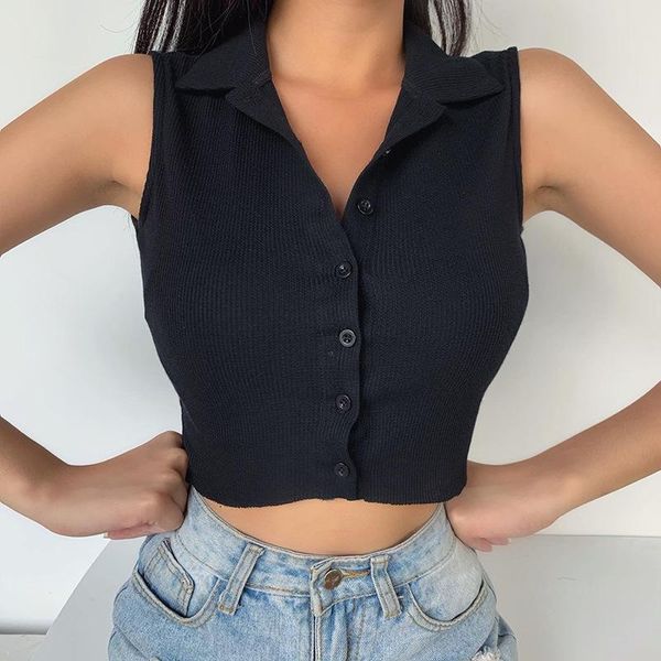 women's lapel cardigan vest summer fashion v-neck sleeveless knitted vest cropped y2k crop top, White
women's lapel cardigan vest summer fashion v-neck sleeveless knitted vest cropped y2k crop top, White