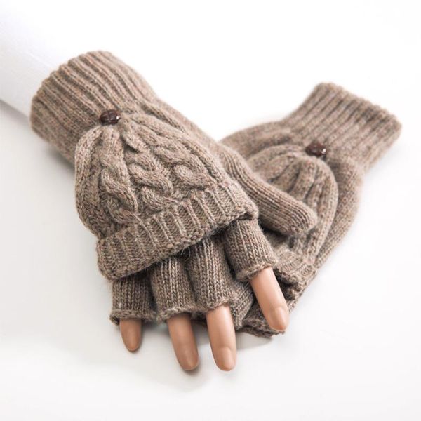 five fingers gloves women mittens thicken soft knitted flip artificial wool hand warmer half finger autumn winter thermal gift 1 pair, Blue;gray
five fingers gloves women mittens thicken soft knitted flip artificial wool hand warmer half finger autumn winter thermal gift 1 pair, Blue;gray