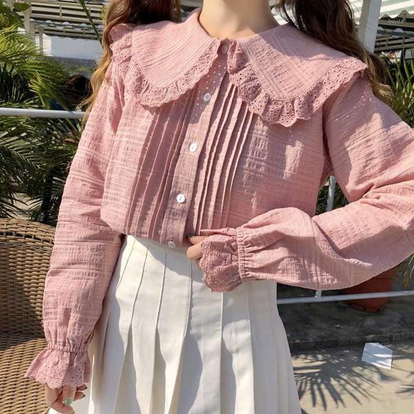 cute baby doll lolita style crochet blouse solid color ruched hem shirt women spring chemise femme chemisier blusa mujer1, White
cute baby doll lolita style crochet blouse solid color ruched hem shirt women spring chemise femme chemisier blusa mujer1, White