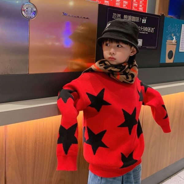 2021 winter children's and boys' cotton knitted star christmas new year red sweater, Blue
2021 winter children's and boys' cotton knitted star christmas new year red sweater, Blue