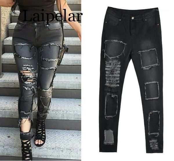 laipelar new plus size distressed skinny jeans women high waisted ripped jeans femme stretch denim pants with hole1, Blue
laipelar new plus size distressed skinny jeans women high waisted ripped jeans femme stretch denim pants with hole1, Blue