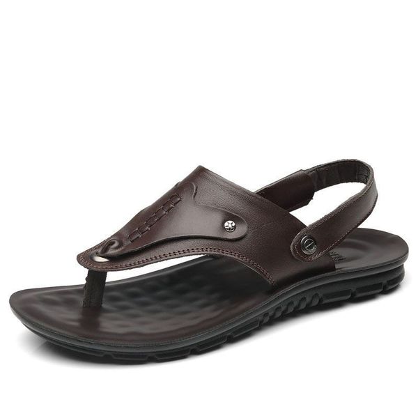 2023 men's outdoor sandals fashion leather lightweight and comfortable non-slip clip-toe beach slippers, Black
2023 men's outdoor sandals fashion leather lightweight and comfortable non-slip clip-toe beach slippers, Black