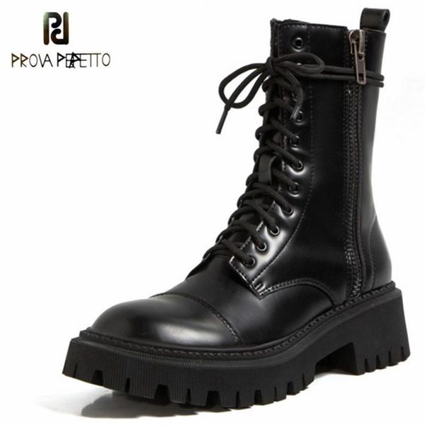 prova perfetto 2020 new motorcycle boot leisure zipper-sid cross-tied and thick bottom zapatos de mujer solid color short boots, Black
prova perfetto 2020 new motorcycle boot leisure zipper-sid cross-tied and thick bottom zapatos de mujer solid color short boots, Black