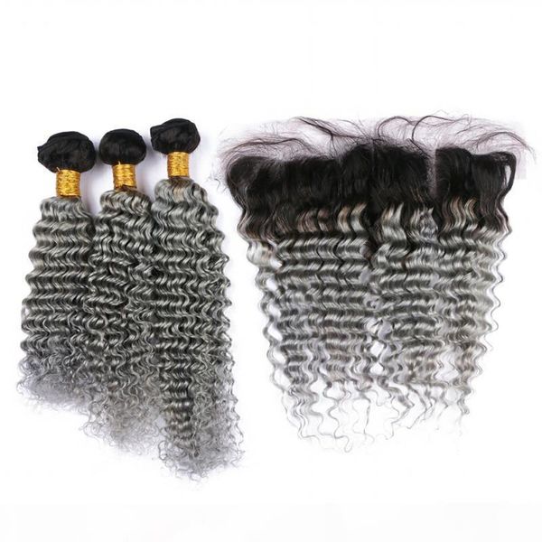 ombre grey peruvian deep wave human hair with lace frontal dark root 1b silver grey ombre 13x4 lace frontal closure with bundles, Black;brown
ombre grey peruvian deep wave human hair with lace frontal dark root 1b silver grey ombre 13x4 lace frontal closure with bundles, Black;brown