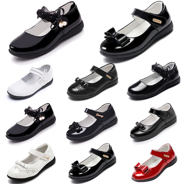 new designer platform shoes for girls leather princess shoes with soft bottoms triple black triple white outdoor summer walking jogging snea