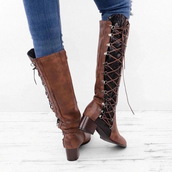women boots winter and autumn women ladies retro low-heeled shoes buckle lace up cotton long tube knight boots zapatos de mujer #h55z, Black
women boots winter and autumn women ladies retro low-heeled shoes buckle lace up cotton long tube knight boots zapatos de mujer #h55z, Black