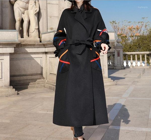 elegant women wool coat long sleeve casual woolen cloth medium length coat turn-down collar winter coats new1, Black
elegant women wool coat long sleeve casual woolen cloth medium length coat turn-down collar winter coats new1, Black