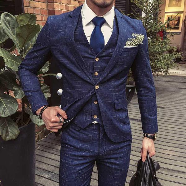 plyesxale slim fit 3 pieces man wedding suits formal suits for men brand blue christmas suit jacket pants vest q1841, White;black
plyesxale slim fit 3 pieces man wedding suits formal suits for men brand blue christmas suit jacket pants vest q1841, White;black