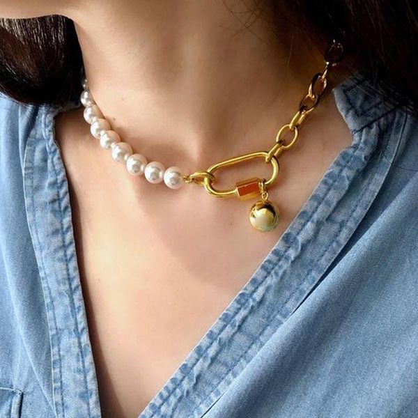 chokers fashion bohemia genuine pearl choker necklace statement gold gothic freshwater women beaded baroque jewelry, Golden;silver
chokers fashion bohemia genuine pearl choker necklace statement gold gothic freshwater women beaded baroque jewelry, Golden;silver