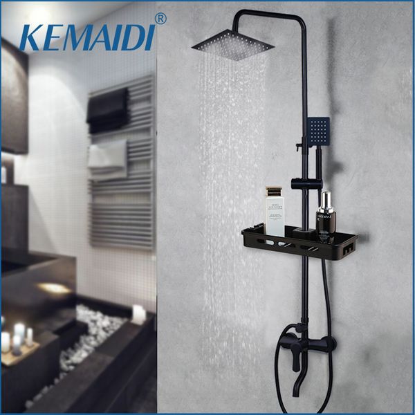kemidi matte black rainfall shower faucet set single lever bathtub shower mixer faucet & storage shelf shower mixer water tap 1011
kemidi matte black rainfall shower faucet set single lever bathtub shower mixer faucet & storage shelf shower mixer water tap 1011