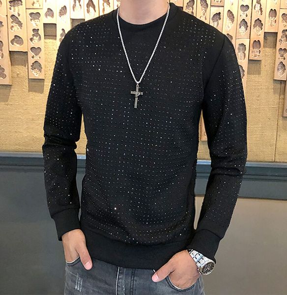 american euro fashion shirt with a round collar pass drilling in autumn and winter hoodies otz0, Black
american euro fashion shirt with a round collar pass drilling in autumn and winter hoodies otz0, Black