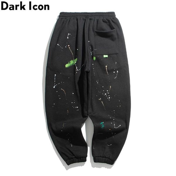 dark foil paint splatter harem pants men elastic waist fleece sweatpants men's trousers, Black
dark foil paint splatter harem pants men elastic waist fleece sweatpants men's trousers, Black