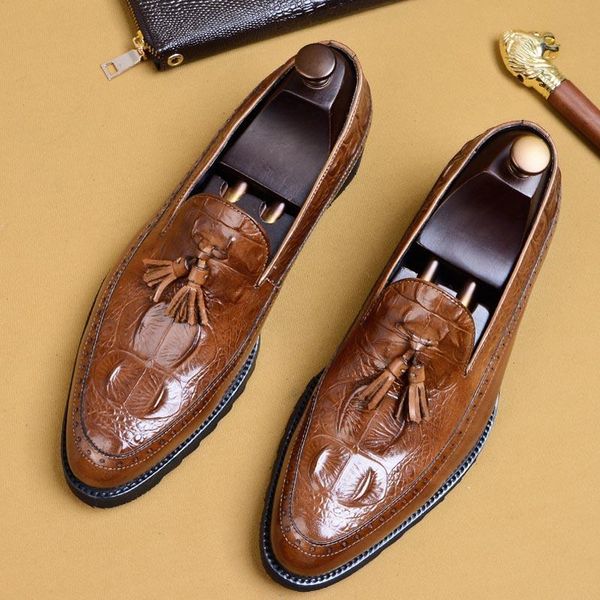 pointed toe formal shoes man genuine leather oxfords tassels men italy dress shoes business driving for male a84, Black
pointed toe formal shoes man genuine leather oxfords tassels men italy dress shoes business driving for male a84, Black