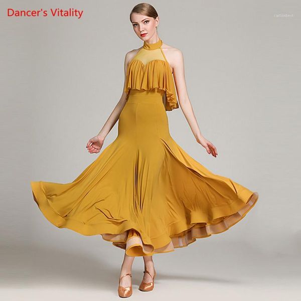 stage wear women ballroom dance dress 2021 sleeveless ruffles dresses standard waltz samba performance costumes1, Black;red
stage wear women ballroom dance dress 2021 sleeveless ruffles dresses standard waltz samba performance costumes1, Black;red