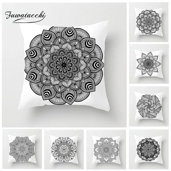 fuwatacchi ethnic style cushion cover mandala case home decorative white and black pillows for sofa seat1 cushion/decorative pillow
fuwatacchi ethnic style cushion cover mandala case home decorative white and black pillows for sofa seat1 cushion/decorative pillow