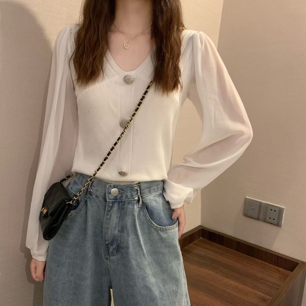 2021 new pullover women v-neck solid patchwork korean sweater fashion short long sleeve kawaii new female knitwear autumn woman 0hj8, White;black
2021 new pullover women v-neck solid patchwork korean sweater fashion short long sleeve kawaii new female knitwear autumn woman 0hj8, White;black
