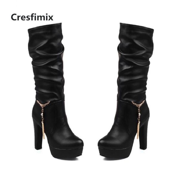 boots cresfimix bottes femme lady cool comfortable black pu leather high heel women fashion sweet brown botas c3070
boots cresfimix bottes femme lady cool comfortable black pu leather high heel women fashion sweet brown botas c3070