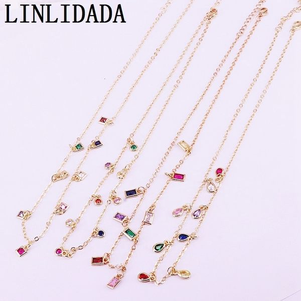 6pcs new sparking micro pave multicolors rainbow cz drop/square/oval/round pendant charms necklace gold color fashion jewelry, Silver
6pcs new sparking micro pave multicolors rainbow cz drop/square/oval/round pendant charms necklace gold color fashion jewelry, Silver