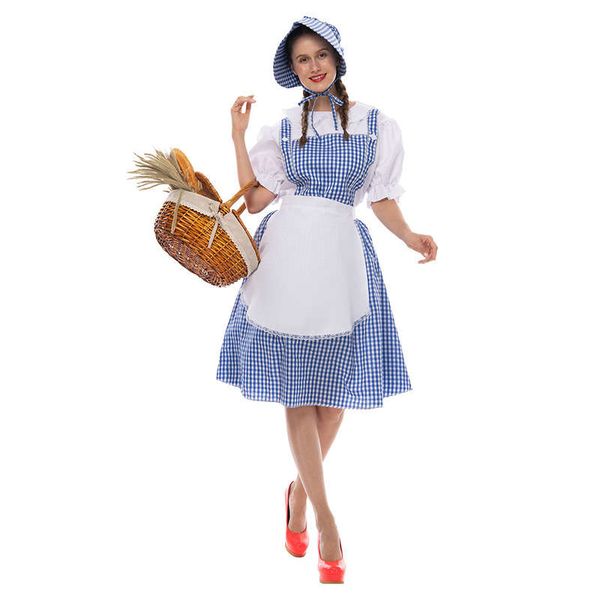 2020 new halloween party dorothy role dress peasant woman fresh field style dance costume, Black;gray
2020 new halloween party dorothy role dress peasant woman fresh field style dance costume, Black;gray
