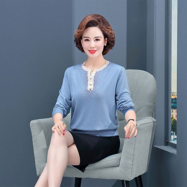 gkubo bottoming clothing 2020 new autumn and winter long-sleeved knitted mother's mom western style middle-aged and elderly women, White;black
gkubo bottoming clothing 2020 new autumn and winter long-sleeved knitted mother's mom western style middle-aged and elderly women, White;black