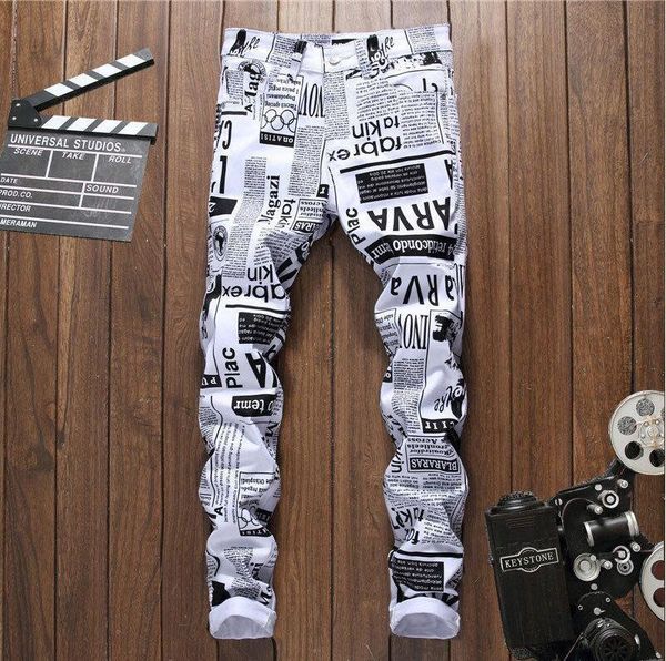 mens designer pencil jeans letter printed white denim pants fashion club clothing for male hip hop skinny jeans d88888, Blue
mens designer pencil jeans letter printed white denim pants fashion club clothing for male hip hop skinny jeans d88888, Blue