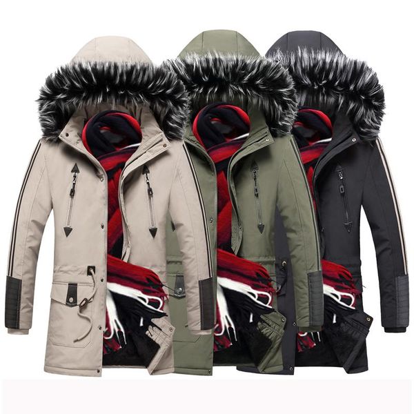 winter parka men windbreak plus velvet thick warm windproof fur coats male hooded warm jackets men's winter parka coats, Black
winter parka men windbreak plus velvet thick warm windproof fur coats male hooded warm jackets men's winter parka coats, Black