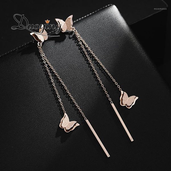 duoying wholesale butterfly long tassel stud earrings animal earrings for women young girls birthday gift titanium steel earring1, Golden;silver
duoying wholesale butterfly long tassel stud earrings animal earrings for women young girls birthday gift titanium steel earring1, Golden;silver