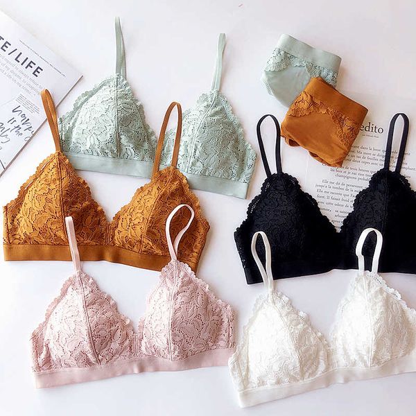 6 colors wire cup triangle padded lace young ladies underwear lingerie women bralette and panty set girls intimates 210122, Red;black
6 colors wire cup triangle padded lace young ladies underwear lingerie women bralette and panty set girls intimates 210122, Red;black
