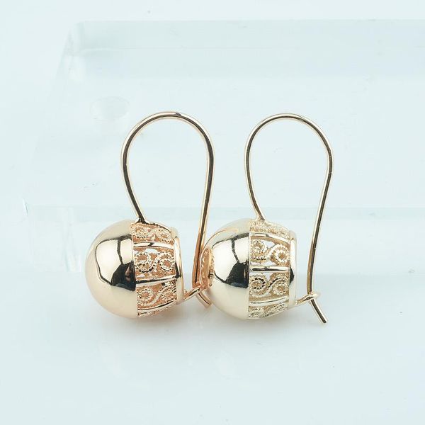 women good quality dangle earring new smooth ball 585 gold color earring jewelry, Silver
women good quality dangle earring new smooth ball 585 gold color earring jewelry, Silver