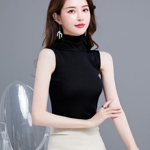 solid color sleeveless high collar slim fit mesh vest bottoming women's spring summer 2020 new tight coat vest lack t-shirt qlcj, White
solid color sleeveless high collar slim fit mesh vest bottoming women's spring summer 2020 new tight coat vest lack t-shirt qlcj, White