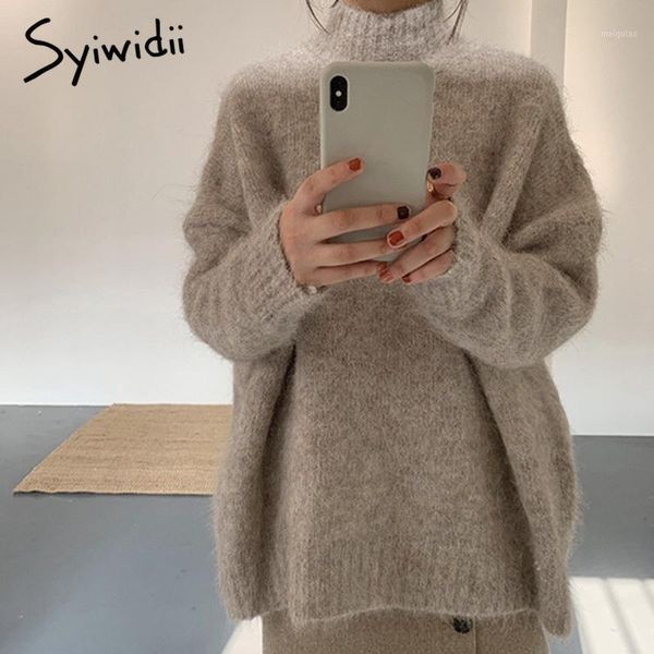 syiwidii mohair oversized sweater women turtleneck plus size korean pullover fashion 2020 knit sweater winter clothes women1, White;black
syiwidii mohair oversized sweater women turtleneck plus size korean pullover fashion 2020 knit sweater winter clothes women1, White;black