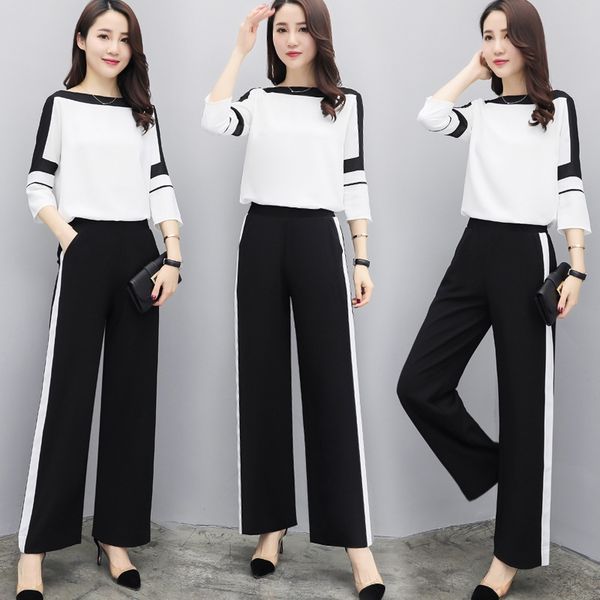 2019 new women's spring clothing two-piece pants wide pantswide leg pantselegant trousers wide-leg pants casual fashion suit female, Gray
2019 new women's spring clothing two-piece pants wide pantswide leg pantselegant trousers wide-leg pants casual fashion suit female, Gray