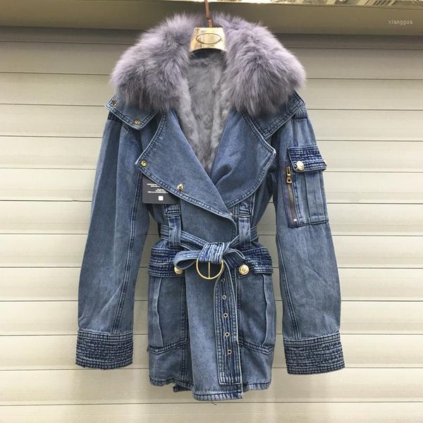real fur collar thicker warm denim coat female winter real fur liner detachable coat with belt f22101, Black
real fur collar thicker warm denim coat female winter real fur liner detachable coat with belt f22101, Black