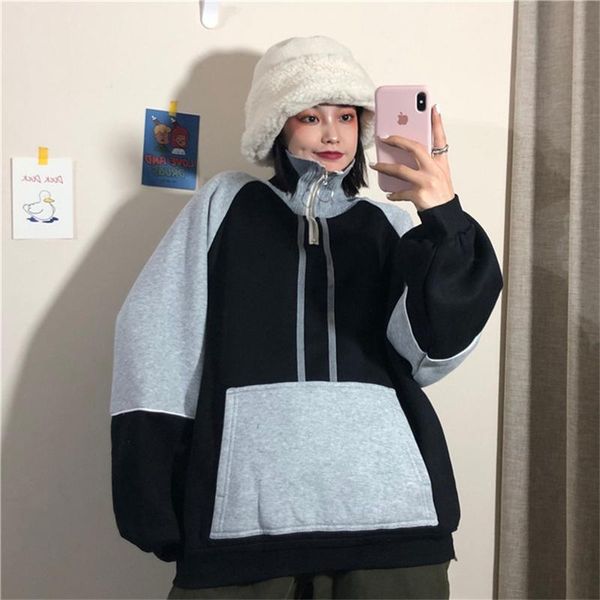 women's hoodies & sweatshirts autumn winter thick fleece print women fashion joining together stand graphic pullovers femaleg top, Black
women's hoodies & sweatshirts autumn winter thick fleece print women fashion joining together stand graphic pullovers femaleg top, Black