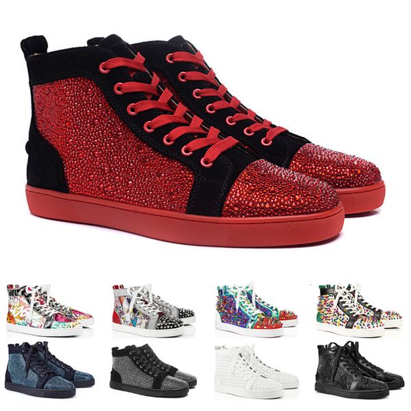 2020 designer sneakers red bottom shoe high cut studded spikes luxury shoes for men and women shoes party wedding crystal leather sneakers
2020 designer sneakers red bottom shoe high cut studded spikes luxury shoes for men and women shoes party wedding crystal leather sneakers