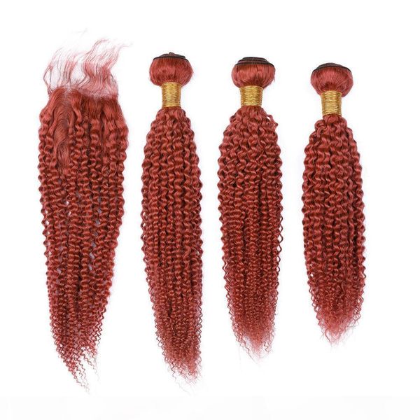 dark orange kinky curly brazilian human hair closure with weaves curly #350 orange colored hair bundles 3pcs with 4x4 lace front closure, Black;brown
dark orange kinky curly brazilian human hair closure with weaves curly #350 orange colored hair bundles 3pcs with 4x4 lace front closure, Black;brown
