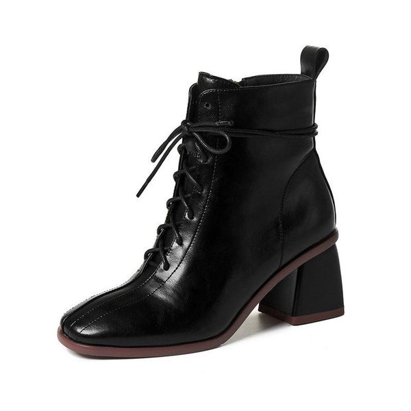 women ankle boots 2021 newet cross tied thick high heels shoes woman retro party working dress boots size 40 41 42, Black
women ankle boots 2021 newet cross tied thick high heels shoes woman retro party working dress boots size 40 41 42, Black