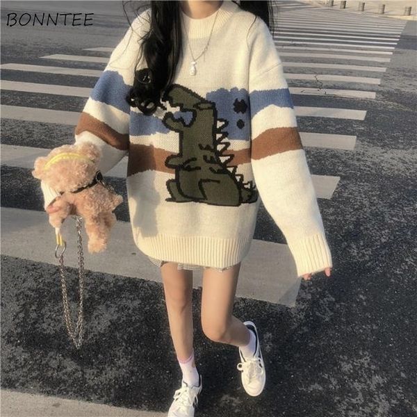 knitting sweater women cartoon printed cute japanese style warm soft daily streetwear casual comfortable simple womens pullover y200910, White;black
knitting sweater women cartoon printed cute japanese style warm soft daily streetwear casual comfortable simple womens pullover y200910, White;black