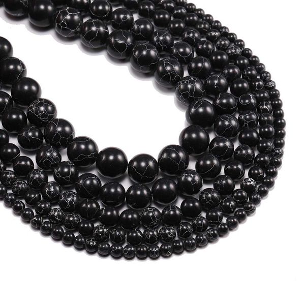1strand lot 4 6 8 10 12mm smooth natural black turquoises beads round loose spacer bead for jewelry making diy necklace bracelet h bbymot
1strand lot 4 6 8 10 12mm smooth natural black turquoises beads round loose spacer bead for jewelry making diy necklace bracelet h bbymot