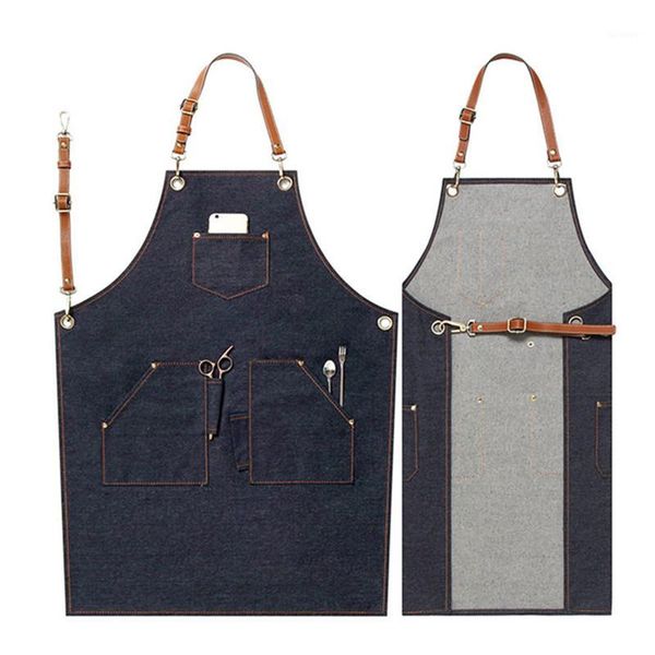 blue gray denim bib apron cowhide leather strap barber florist gardener work wear barista cafe bartender pastry chef uniform k211
blue gray denim bib apron cowhide leather strap barber florist gardener work wear barista cafe bartender pastry chef uniform k211