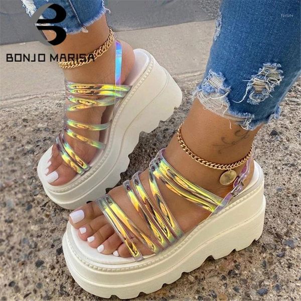 bonjomarisa new ins reflective pvc strap sandals fashion high platform sandals women summer cool high shoes woman1, Black
bonjomarisa new ins reflective pvc strap sandals fashion high platform sandals women summer cool high shoes woman1, Black
