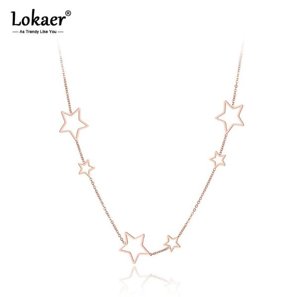 lokaer original design stainless steel hollow star choker necklaces jewelry rose gold chain pendant necklace for women n19121, Silver
lokaer original design stainless steel hollow star choker necklaces jewelry rose gold chain pendant necklace for women n19121, Silver