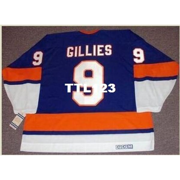 men #9 clark gillies new york islanders "rookie" 1974 ccm vintage home hockey jersey or custom any name or number retro jersey, Black
men #9 clark gillies new york islanders "rookie" 1974 ccm vintage home hockey jersey or custom any name or number retro jersey, Black