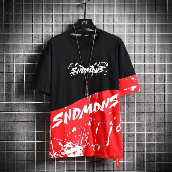2020 summer new men's splicing short korean half student trend / 5 sleeve t-shirt, White;black
2020 summer new men's splicing short korean half student trend / 5 sleeve t-shirt, White;black
