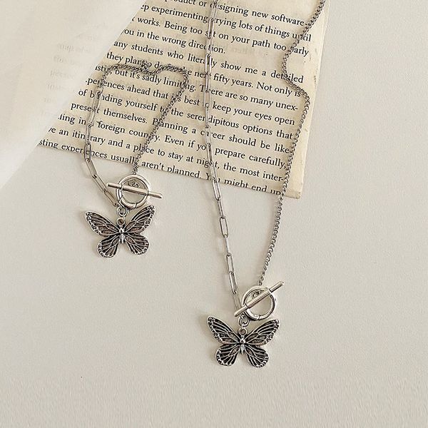 super fairy girl butterfly necklace female clavicle chain ins bracelet high fashion net red hip hop pendant, Silver
super fairy girl butterfly necklace female clavicle chain ins bracelet high fashion net red hip hop pendant, Silver
