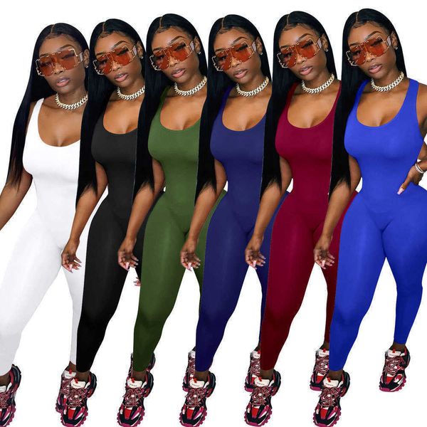 women jumpsuit designer 2022 new pajamas nightwear home wear solid colour u-neck elastic jumpsuit sleeveless trousers slim rompers sell, Black;white
women jumpsuit designer 2022 new pajamas nightwear home wear solid colour u-neck elastic jumpsuit sleeveless trousers slim rompers sell, Black;white