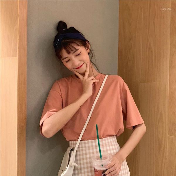 outdoor t-shirts t shirt 2021 summer korean loose short-sleeved white women wear simple solid color clothes casual all-match tees1, Gray;blue
outdoor t-shirts t shirt 2021 summer korean loose short-sleeved white women wear simple solid color clothes casual all-match tees1, Gray;blue