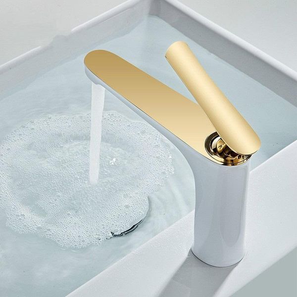 bathroom sink faucets faucet solid brass basin cold and water mixer tap single handle deck mounted white & gold
bathroom sink faucets faucet solid brass basin cold and water mixer tap single handle deck mounted white & gold